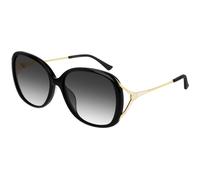 Gucci Donna GG0649SK 001 Occhiali da sole Acetato Nero Grigio Squadrata Normale Sfumato