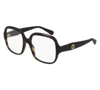 Gucci Donna GG0799O 002 Montature da vista Acetato Havana Trasparente Squadrata