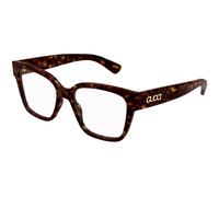 Gucci Donna GG1791O 006 Montature da vista Acetato Havana Trasparente Squadrata