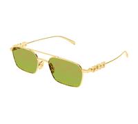 Gucci Donna GG1804S 002 Occhiali da sole Metallo Oro Verde Squadrata