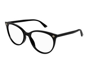 Gucci Donna Gucci GG0093O 001 Montature da vista Plastica Nero Trasparente Rotonda