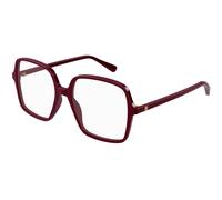 Gucci Donna Gucci GG1003O 005 Montature da vista Bordeaux Trasparente Squadrata