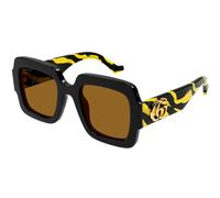 Gucci Donna Gucci GG1547S 004 Occhiali da sole Acetato Nero Marrone Squadrata