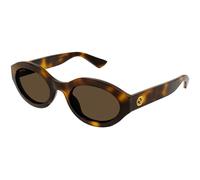 Gucci Donna Gucci GG1579S 002 Occhiali da sole Iniettato Havana Marrone Geometrica