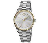 Gucci G-Timeless 29mm YA1265063 Women's Watch - Silver Dial, Two-Tone Stainless Steel Bracelet
