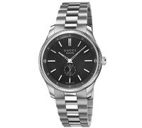 Gucci G-Timeless Automatic YA126388 Men's Watch - Black Dial, Stainless Steel Bracelet