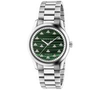 Gucci G-Timeless Automatic YA1264176 Unisex Watch - Green Malachite Dial, Stainless Steel Bracelet