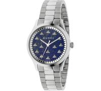 Gucci G-Timeless YA1265043 Women's Watch - Blue Lapis Dial with Bee Motif, Stainless Steel Bracelet