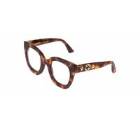 Gucci GG0208S Design Occhiali da Lettura Tartaruga Havana Oro CAT Occhio 49mm