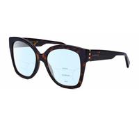 GUCCI GG0459S-002 Occhiali Cat Eye Multi-Focus Blu Luce Marrone Havana Oro 54 Mm