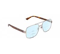 Gucci GG0529S Unisex Quadrato Multi-Focus Blue Luce Occhiali Rutenio Silver 60mm