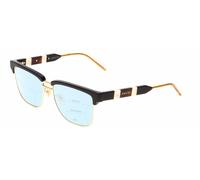 Gucci GG0603S Unisex Cateye Design Blue Luce Blocco Occhiali Nero/Oro 56mm