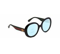 Gucci GG0712S Donna Rotondo Multi-Focus Luce Blu Occhiali IN Black Red Oro 55mm