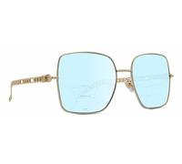 Gucci GG0724S Occhiali Da Sole Designer Multifunzione Blu Luce In Oro Nero 61 Mm