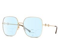 Gucci GG0879S Donna Multi-Focus Blue Luce Occhiali IN Oro Havana Tartaruga 61mm