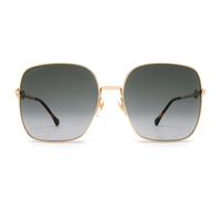 Gucci Gg0879s Occhiali Da Sole Donna Oro Geometrico Grigio 61mm