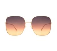 Gucci Gg0879s Occhiali Da Sole Donna Oro Geometrico Marrone 61mm