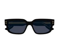 Gucci Gg1218s Occhiali Da Sole Uomo Nero Geometrico Grigio 56mm