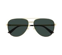 Gucci Gg1233sa Occhiali Da Sole Uomo Oro Pilot Verde 63mm