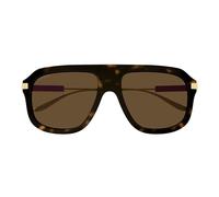 Gucci Gg1309s Occhiali Da Sole Uomo Avana Pilot Marrone 57mm
