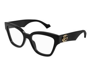 Gucci GG1424O 005, Nero, RECYCLED acetate, Donne occhiali 54