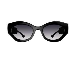 Gucci Gg1553s Occhiali Da Sole Donna Nero Cat-eye Grigio 52mm