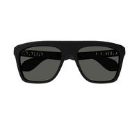 Gucci Gg1570s Occhiali Da Sole Uomo Nero Squadrato Grigio 57mm