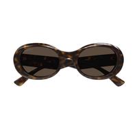Gucci Gg1587s Occhiali Da Sole Donna Avana Ovali Verde 52mm