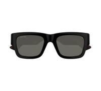 Gucci Gg1668s Occhiali Da Sole Uomo Nero Squadrato Grigio 52mm