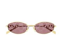 Gucci Gg1802s Occhiali Da Sole Donna Oro Rotondo Rosso 55mm