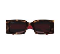 Gucci Gg1860s Occhiali Da Sole Donna Avana Squadrato Rosso 52mm