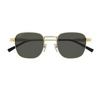 Gucci Gg1876s Occhiali Da Sole Uomo Oro Rotondo Grigio 50mm