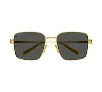 Gucci Gg1937s Occhiali Da Sole Donna Oro Squadrato Nero 54mm