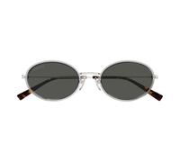Gucci Gg1980s Occhiali Da Sole Donna Argento Rotondo Grigio 52mm