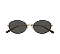 Gucci Gg1980s Occhiali Da Sole Donna Grigio Rotondo Grigio 52mm