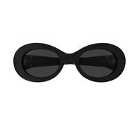 Gucci Gg2026s Occhiali Da Sole Donna Nero Rotondo Grigio 51mm