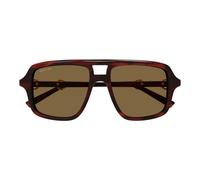 Gucci Gg2052s Occhiali Da Sole Donna Avana Pilot Marrone 55mm
