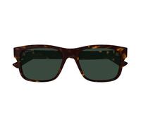 Gucci Gg2085s Occhiali Da Sole Uomo Avana Squadrato Verde 55mm