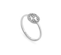 Gucci Interlocking G 18ct White Gold 0.12ct Diamond Ring - Size 6