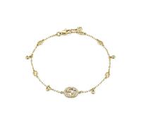 Gucci Interlocking G 18k Yellow Gold Diamond Bracelet - Adjustable Length
