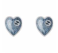 Gucci Interlocking G Light Blue Heart Earrings YBD645547002
