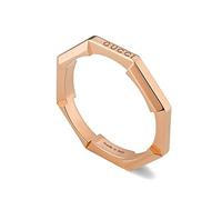 Gucci Link to Love 18ct Rose Gold 3mm Mirrored Ring - Size 6