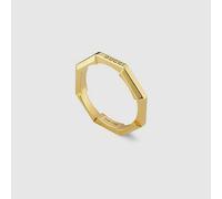 Gucci Link to Love 18ct Yellow Gold 3mm Mirrored Ring - Size 6