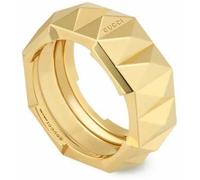 Gucci Link to Love 18ct Yellow Gold Studded Ring - Size 6