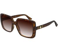 Gucci Donna GG0632S 002 Occhiali da sole Iniettato Havana Marrone Squadrata Normale Sfumato