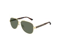 Gucci Uomo GG0528S 009 Occhiali da sole Metallo Oro Verde Pilot