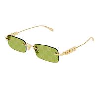 Gucci Uomo GG1808S 002 Occhiali da sole Metallo Oro Verde Squadrata