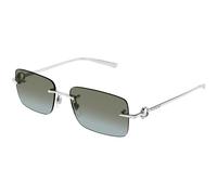 Gucci Uomo Gucci GG1703S 007 Occhiali da sole Metallo Argento Marrone Squadrata