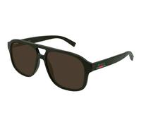 Gucci Uomo Gucci GG1856S 007 Occhiali da sole Iniettato Verde Marrone Pilot