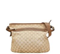 Gucci Vintage, ,Pre-owned ,Donna ,Beige ,ONE SIZE Pre-owned GG Canvas Shoulder Bag